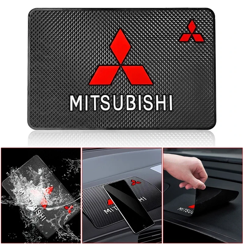 

1Pcs Car Anti Slip Mat Phone Holder Non-Slip Pad Car Accessories For Mitsubishi Outlander Lancer 10 9 ASX RALLIART Eclipse L200