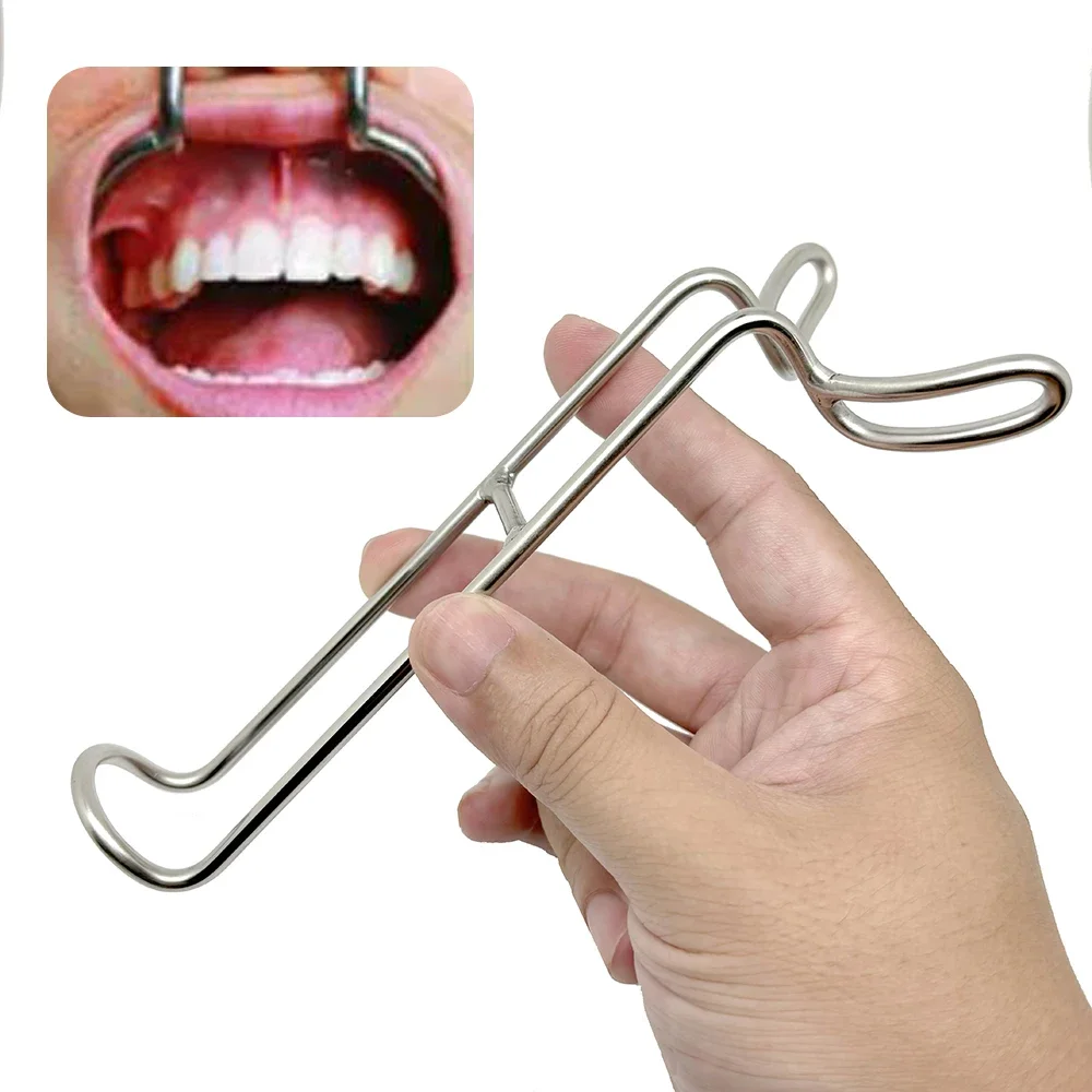 Dental Stainless steel Retractor use upper and lower lips and left and right Intraoral Cheek Double-headed retractor