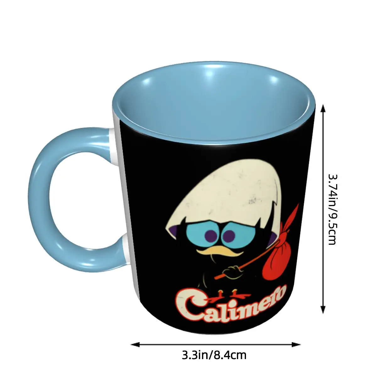 Calimero Black Chicken Cartoon Comic Coffee Mugs DIY Customized Ceramic Tea Milk Mug Cup