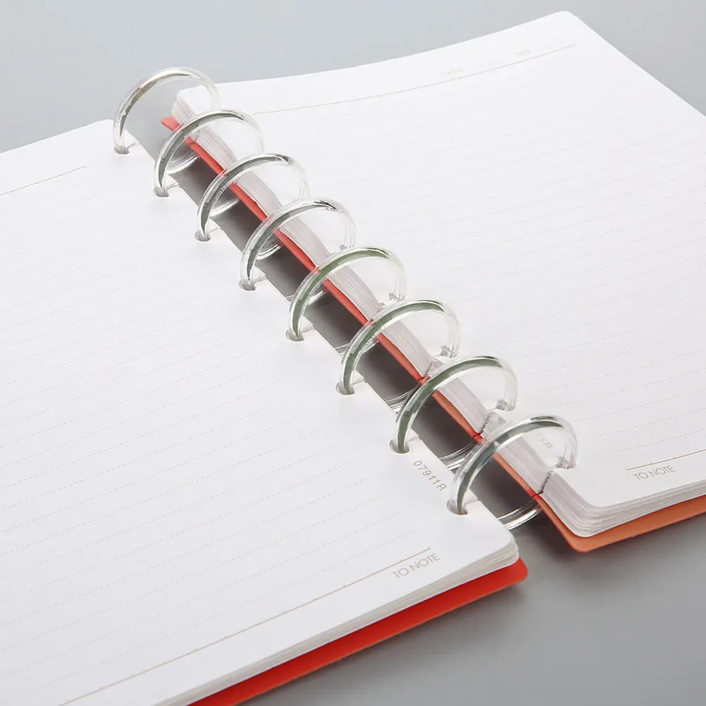

40Pcs Transparent Planner Disc Rings Notebook Binding Discs Loose Leaf Binder Disc Expansion Discs Planner Supply