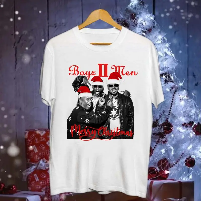 Santa Boyz Ii hombres Feliz Navidad blanco todas las tallas S 5Xl camiseta
