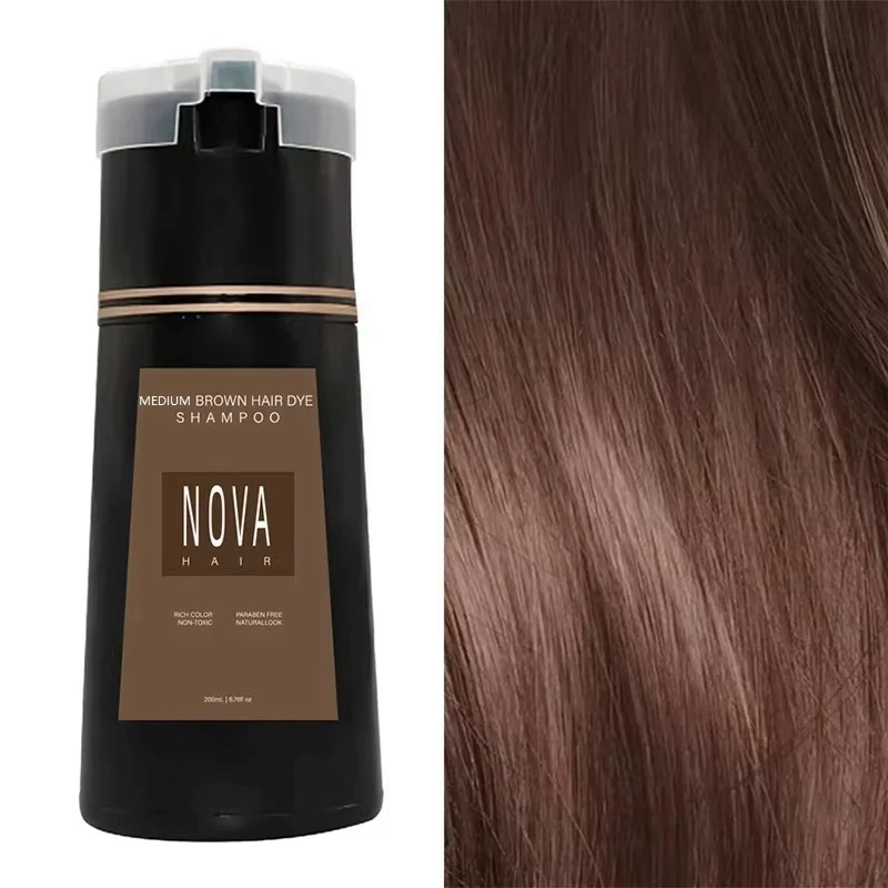Nova Haarverven 3-in-1 Haarverzorging Shampoo Natuurlijk Snel Wit Haar Geverfd Zwart Haarverf Blijvend Gemak Mannen Vrouwen Haarverzorging
