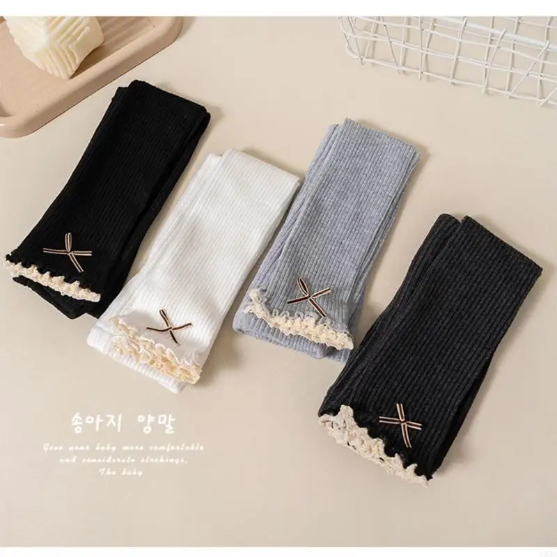 

C63C весенние чулки для девочек, детские девятые штаны, вязаные колготки, мягкие леггинсы, колготки, корейские колготки с