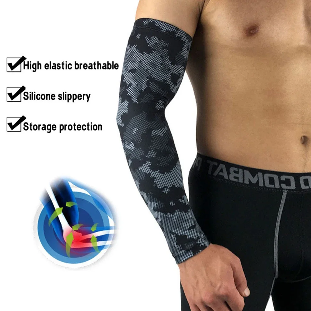 1Pcs UV Protection Tattoo Arm Sleeve - Sports Compression Sleeve for Basketball,Football,Cycling,Gym - Elbow Brace for Arthritis