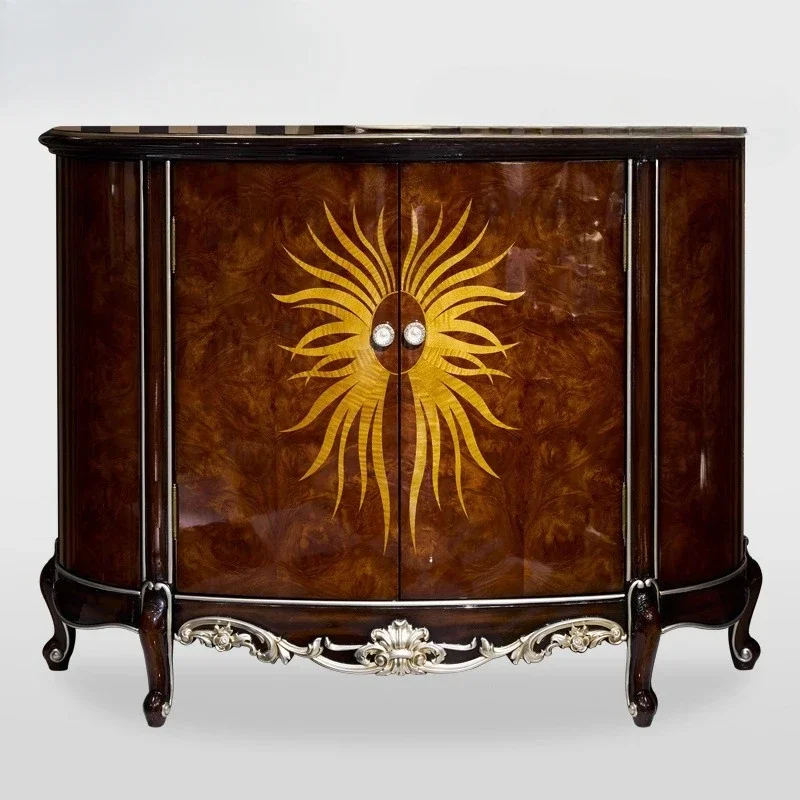 

Neoclassical simple entrance cabinet entrance door partition hall cabinet retro painted dining side cabinet entrance