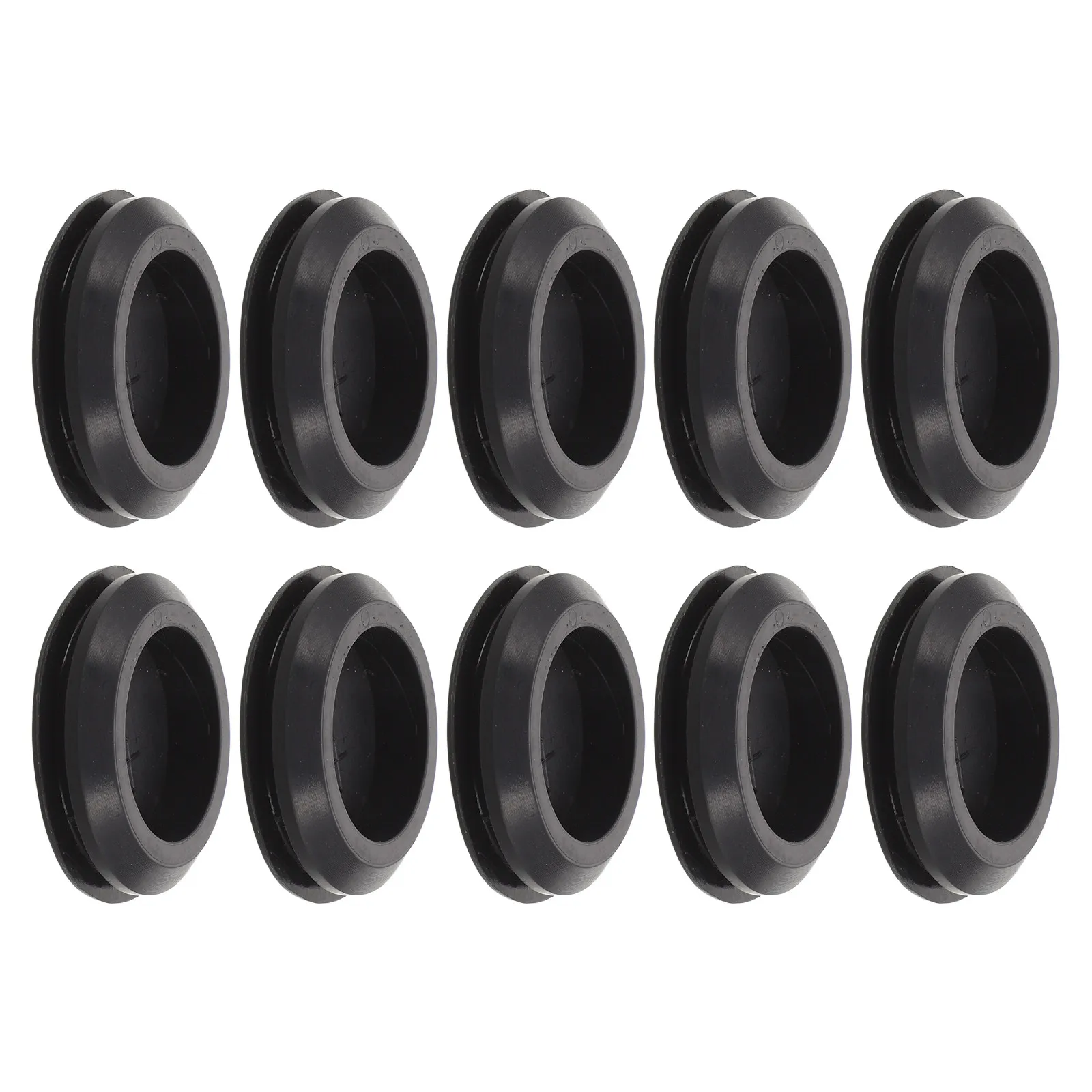 10Pcs Silicone Stopper Replacement Plug Black Round Hole Plugs Flush Sealing Food Grade Silicone for Laboratory Appliance Panel