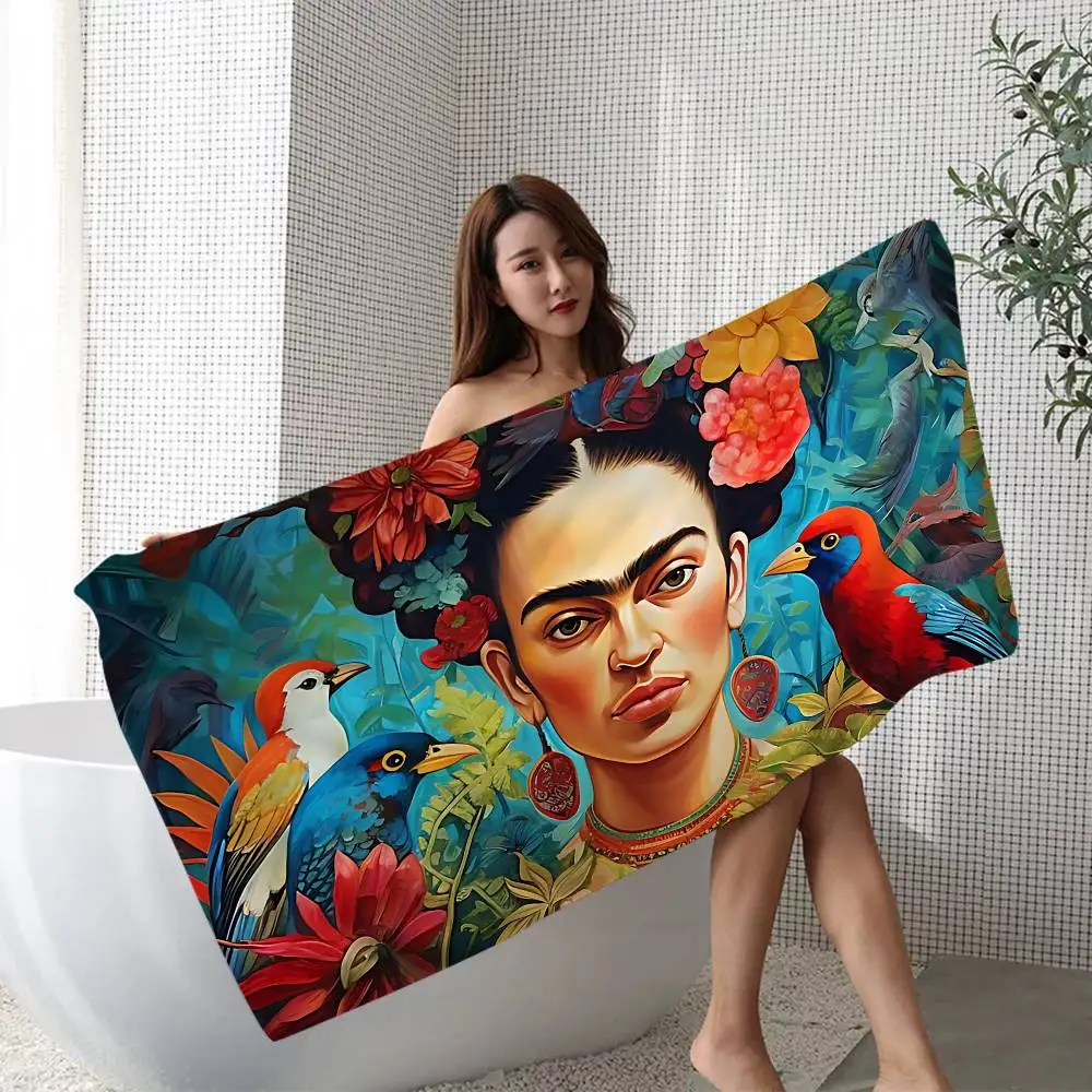 Art F-Fridas Painter K-Kahlos Microfiber Beach Towel Absorbent Quick dry Soft Yoga Swimming Resort Mountain Climbing Towel