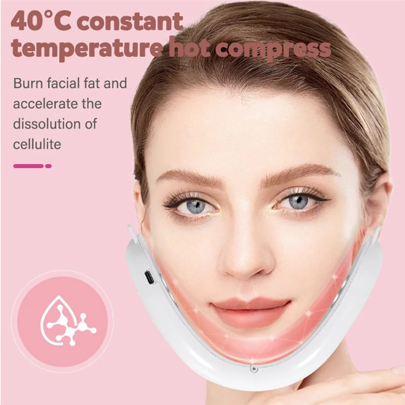 

BAAM-Multi-Functional V Face Beauty Instrument, Massage Hot Compress Lifting And Firming, Ideal For Double Chin Reduction