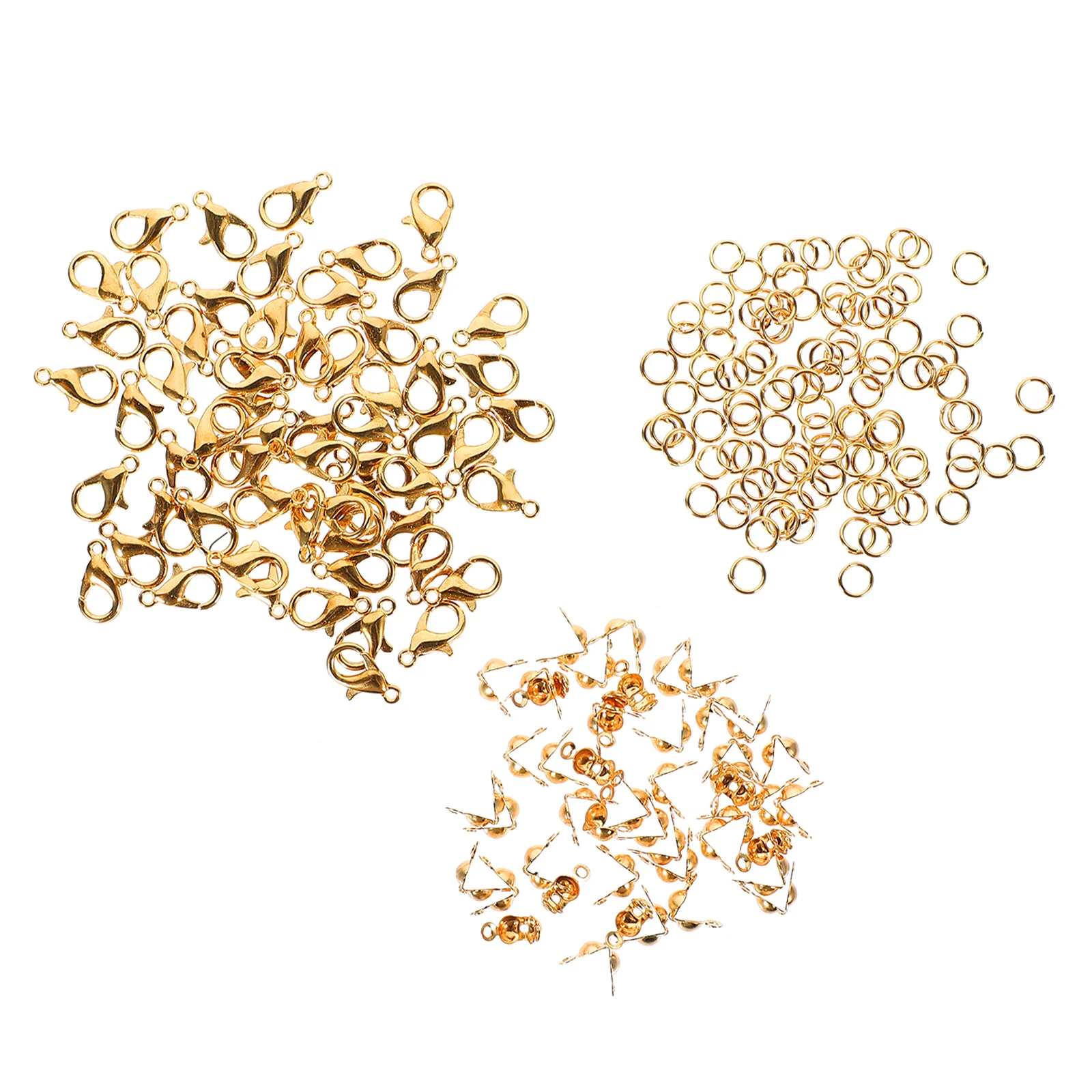 

100Sets Gold Lobster Clasps Jewelry Making Kit DIY Necklace Bracelet Connecting Buckle Jewelry Accessories for Handmade Crafts