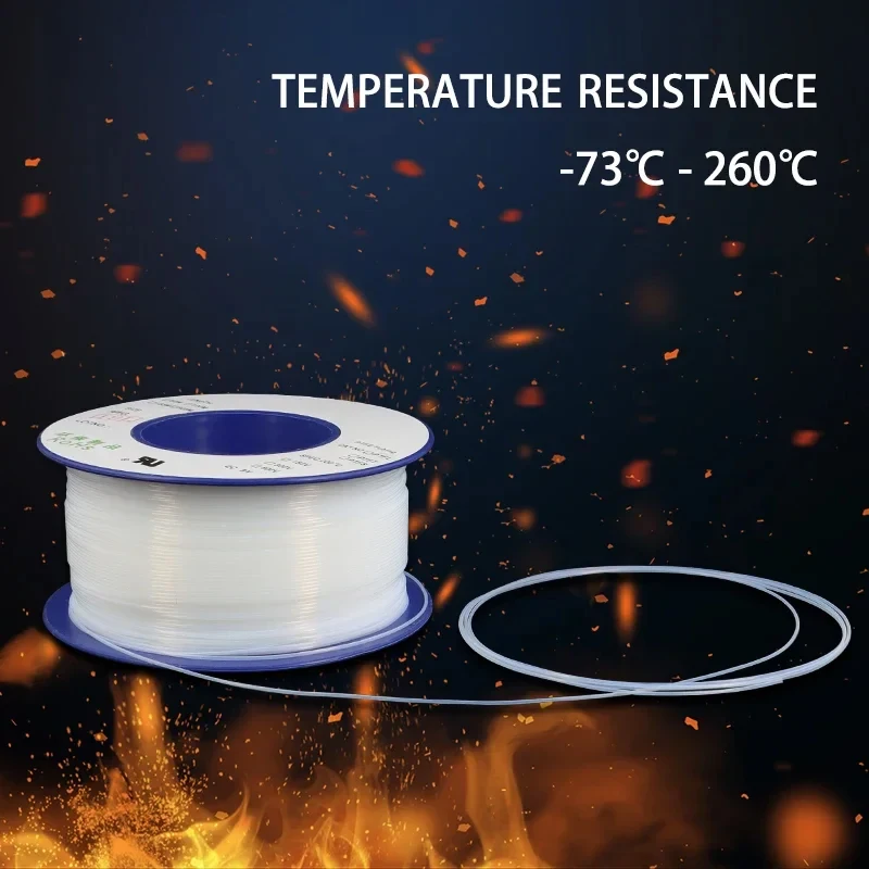 أنبوب PTFE شفاف 300 فولت 2.5KV 30T - 2T واقي حرارة شعري معزول F46 إرسال درجة الحرارة الصلبة المقاومة للتآكل