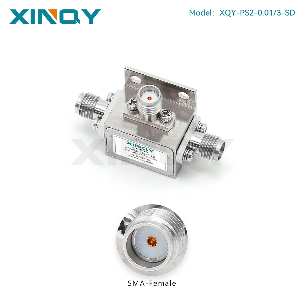 XINQY SMA RF Power Divider 0.01-3GHz 1-to-2 LC/Low-Frequency Shortwave Power Splitter