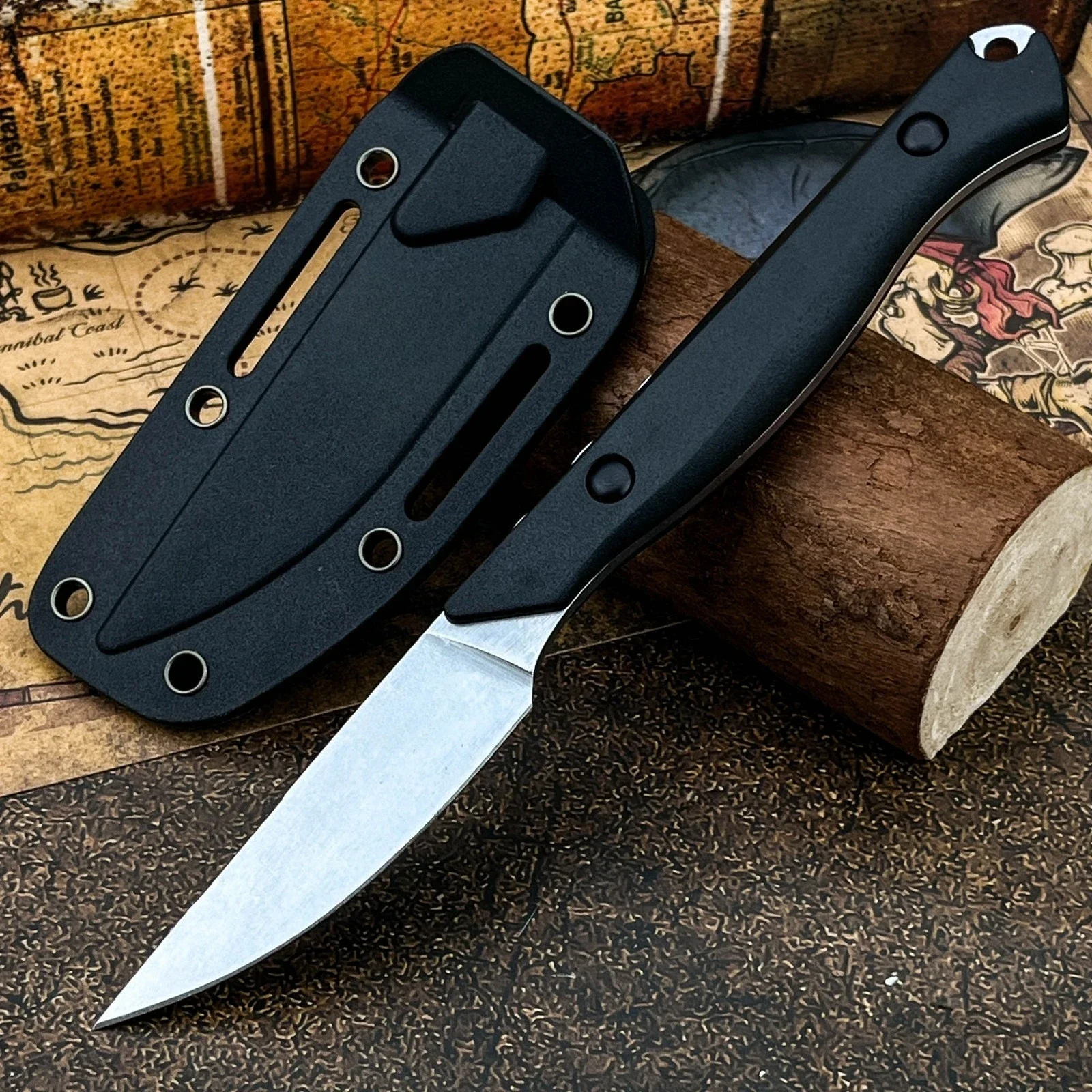 

Нож с фиксированным клинком Flyway 15700 из стали CPM-154 с ножнами K-Type для охоты, кемпинга, рыбалки, туризма и выживания