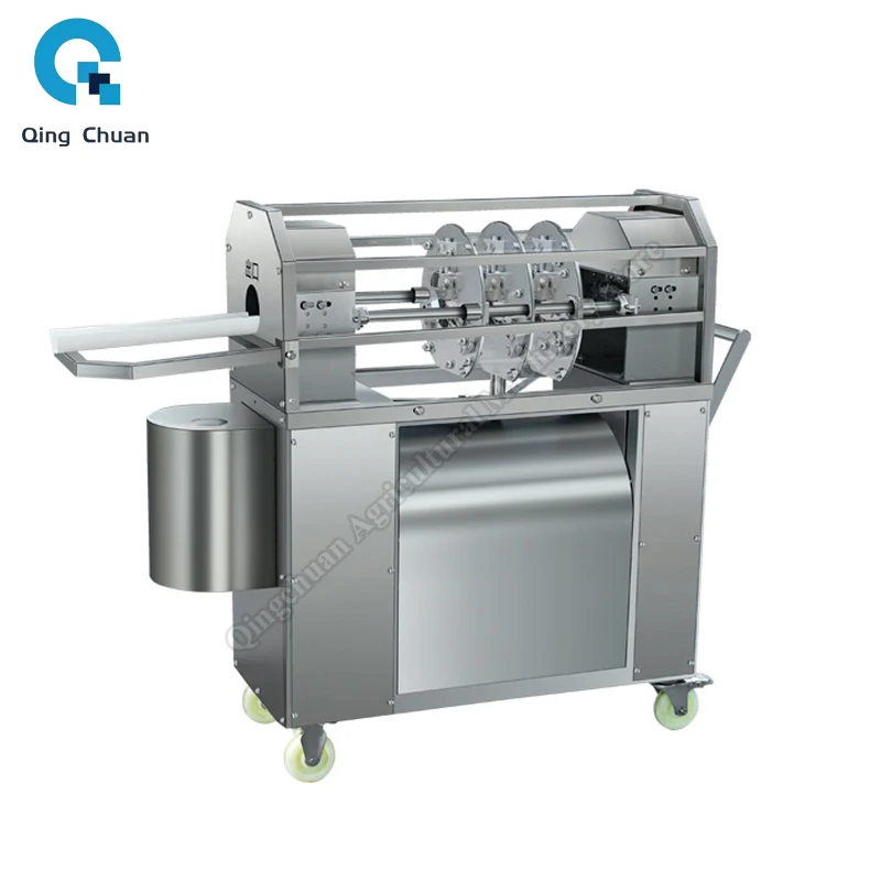 Sugarcane Machine Commercial Stainless 30mm-58mm Diameter 500W Electric Sugar Cane Skin Peeler Machine