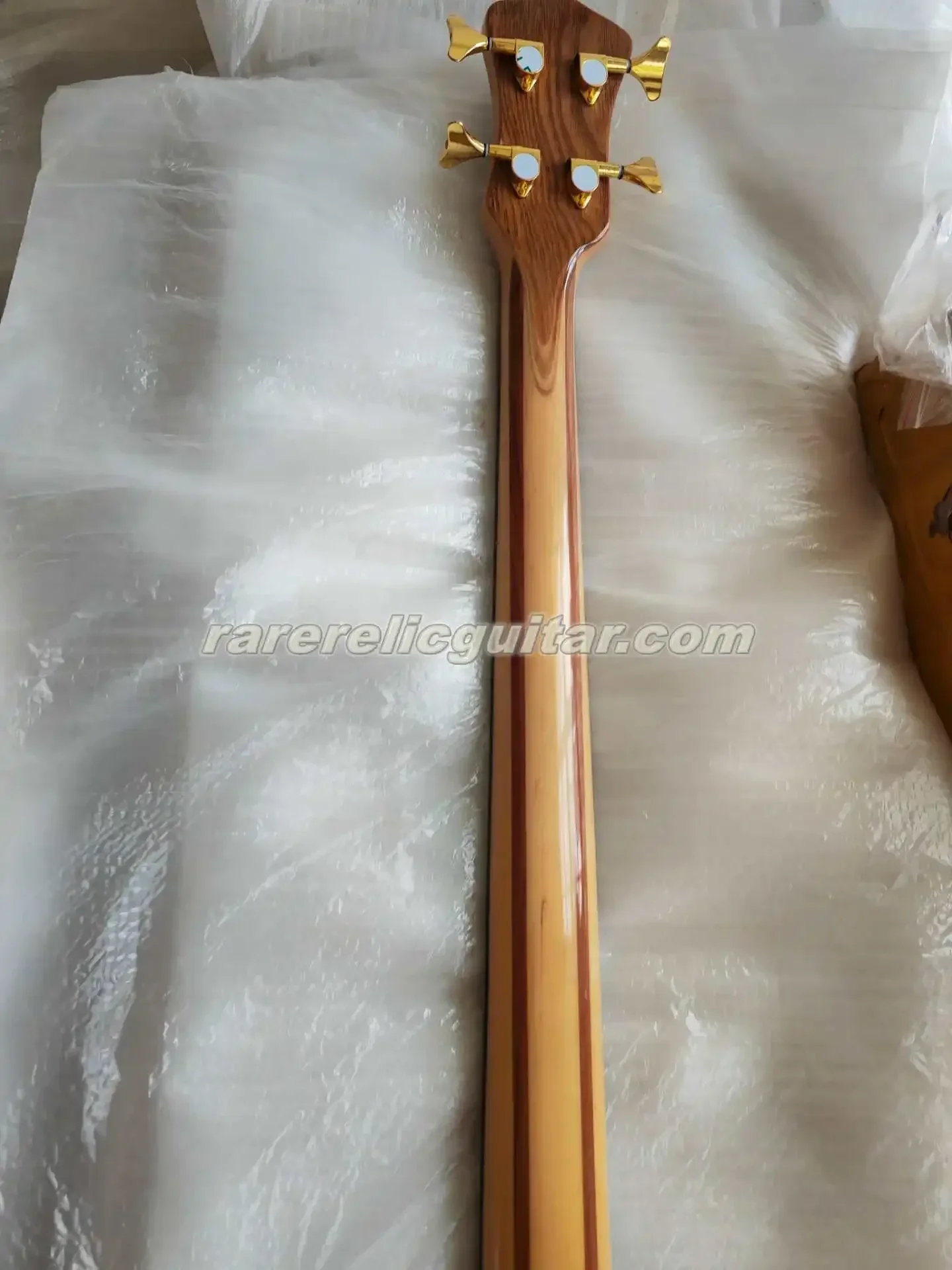 Rare Natural Ash Body 4 Strings Electric Bass Guitar Neck Through Body 5 Plies Neck Abalone Inlay Chrome Hardware