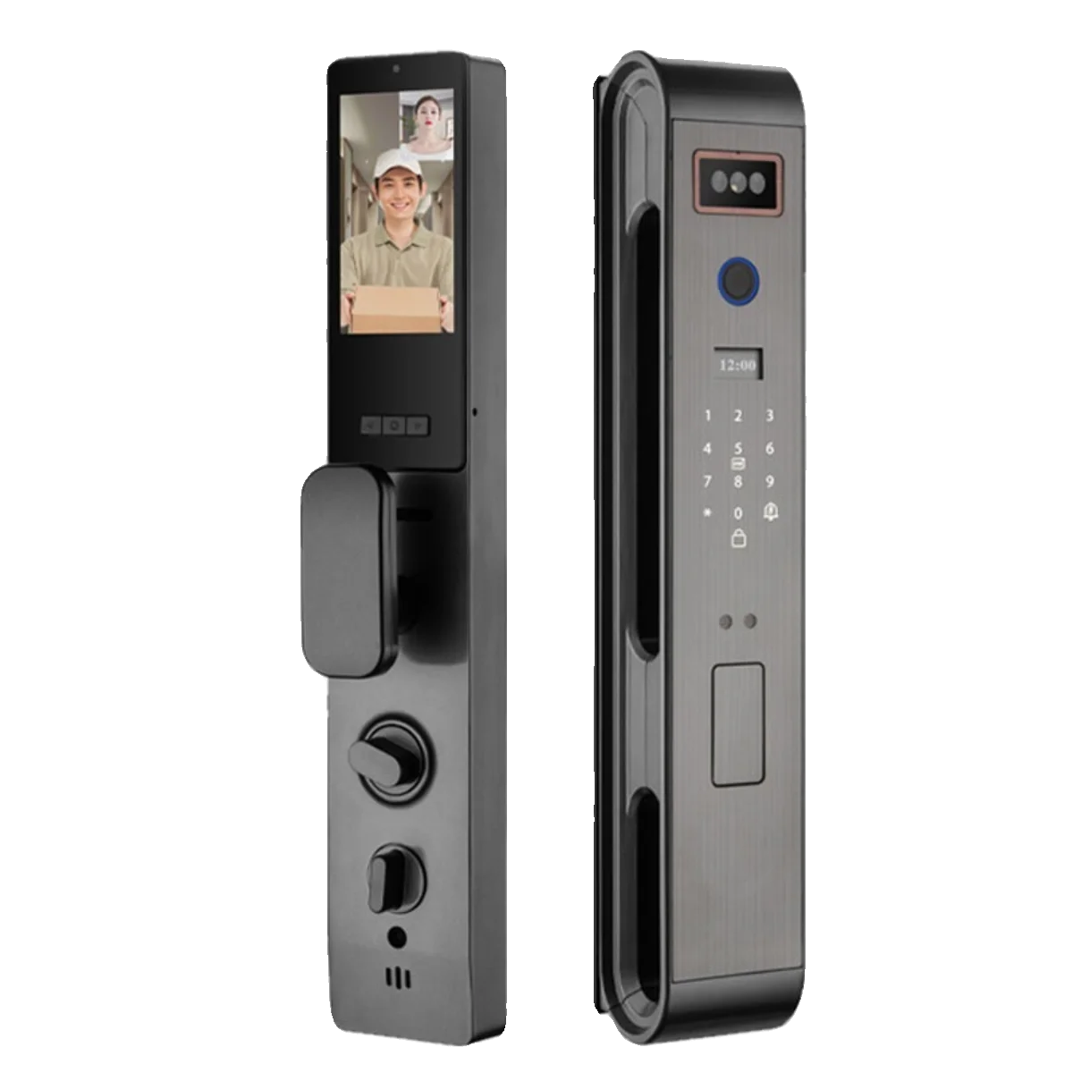 

Blue Old-fashioned Door, Self-touching Iron Fire Door, Modified Fingerprint Password Electronic Lock, Smart Lock