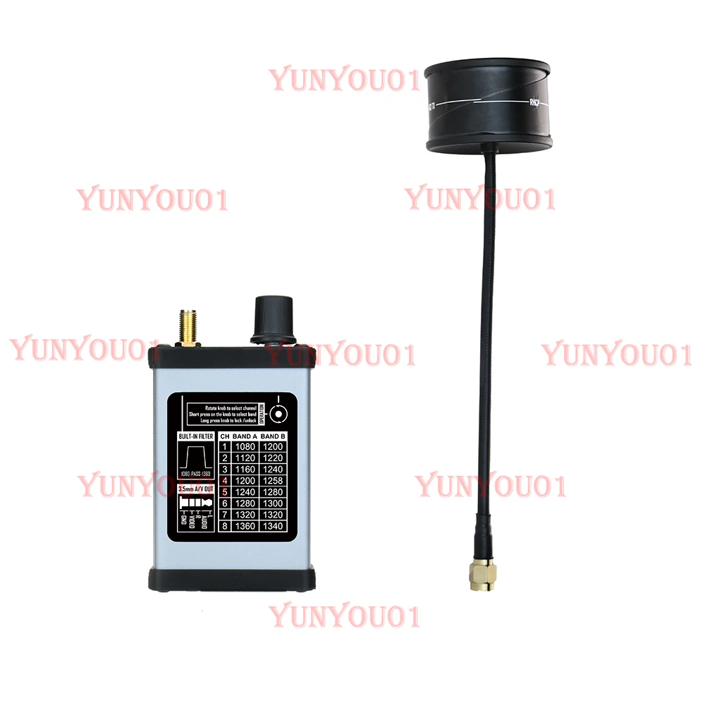 

1.2G/1.3G V2 Receiver Card Recording Version with Circularly Polarized Antenna DVR FPV Time Traveling Machine Remote Model