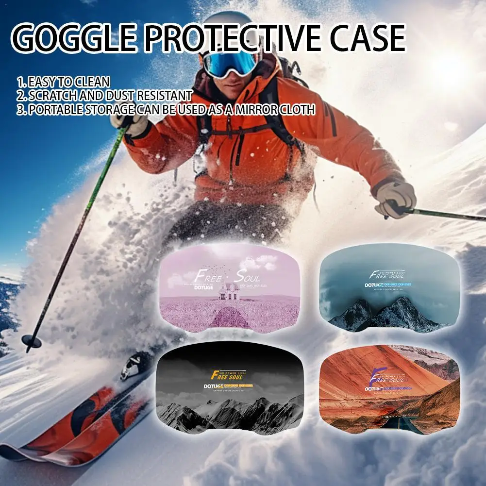 

Защитный чехол для снежных очков, портативный защитный чехол, ткань для лыжных линз, устойчивый к царапинам и износу, универсальный чехол