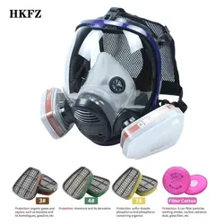 Masque à gaz chimique 6800, respirateur, masque facial complet Anti-buée, filtre pour gaz acide industriel, peinture en aérosol de soudage, Insecticide