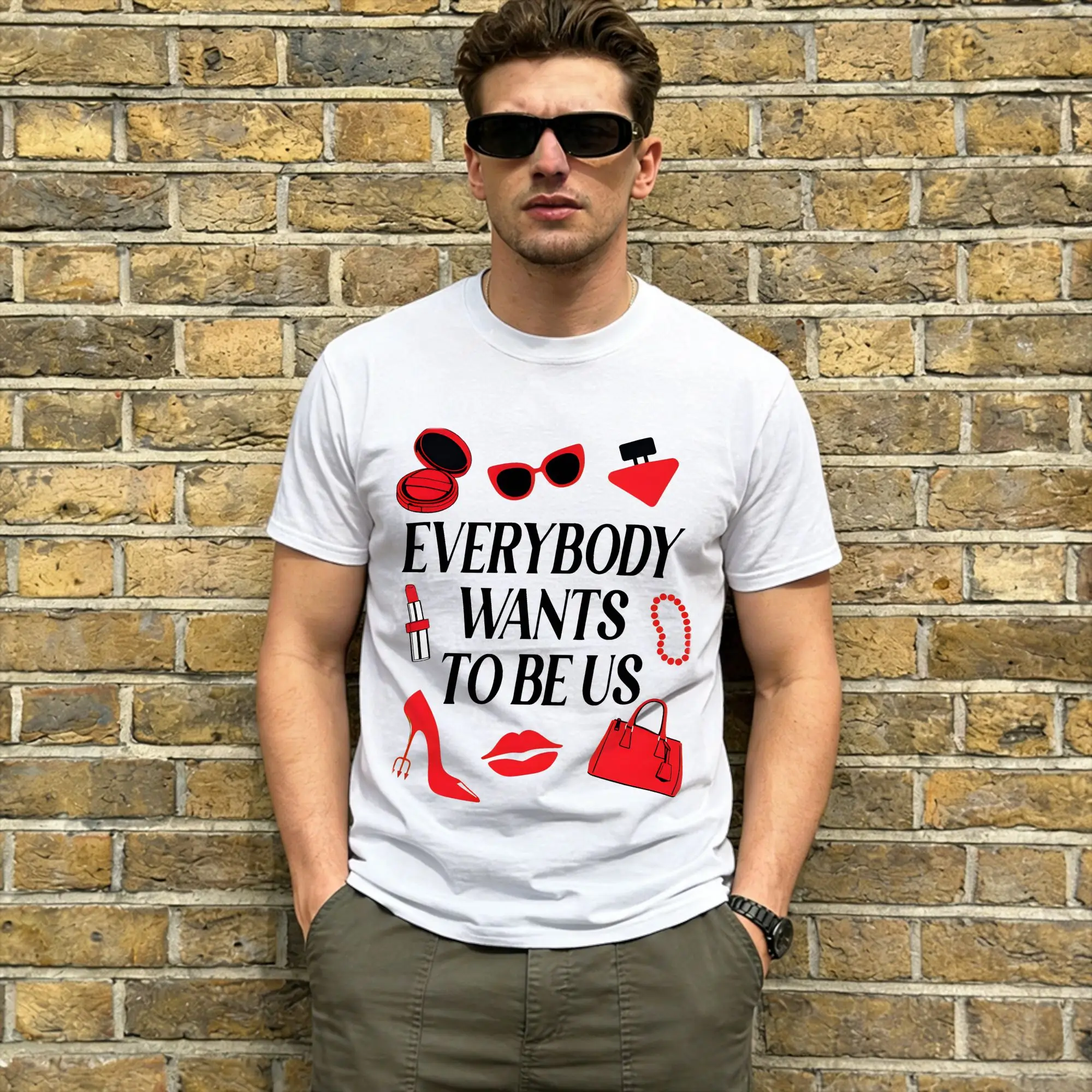 Miranda Priestly Men's T Shirts  Vintage Tees Short Sleeve O Neck T-Shirts Pure Cotton Adult Tops