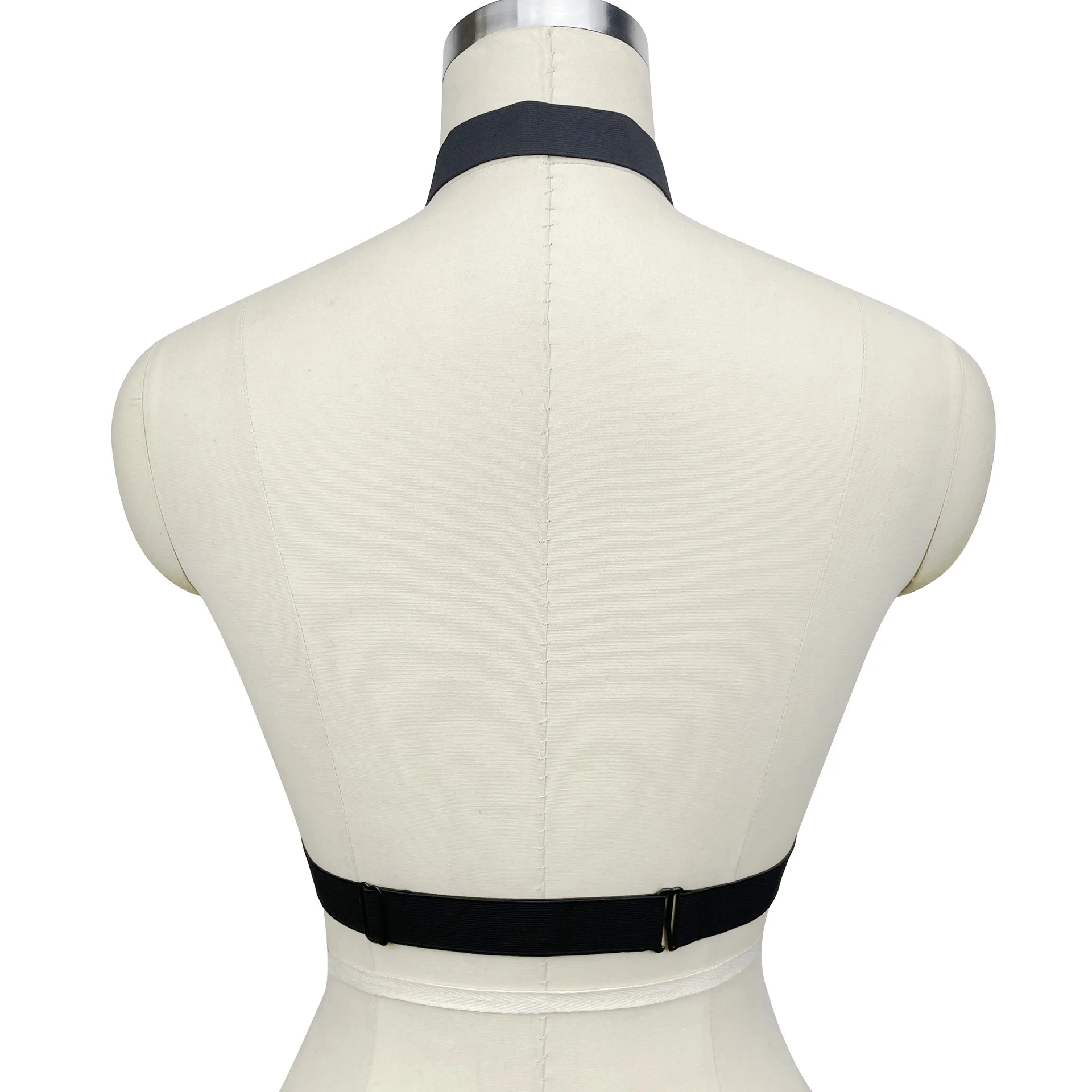 تسخير حزام القطب الرقص الوثن المحاصيل الأعلى قفص الصدرية القوطي الأسود الجسم تسخير المرأة مثير الملابس الداخلية مطاطا عبودية قابل للتعديل