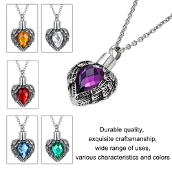 Cremation Necklace for Ashes Stainless Steel  Pendant Ashes Holder Memorial Jewelry