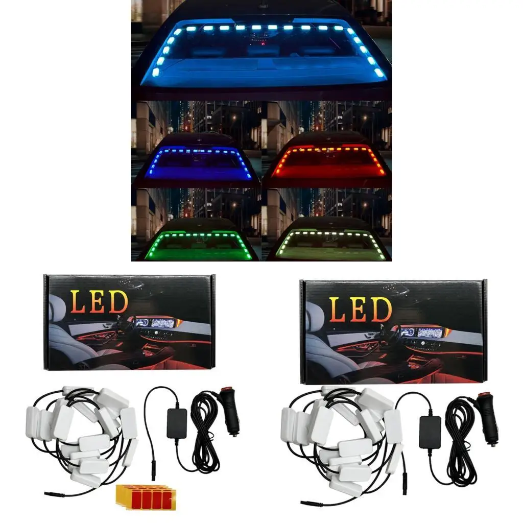 App Control Car Trunk Light Strips Sound Activated for Dynamic Color Changing Effect Quick Install for Vehicl