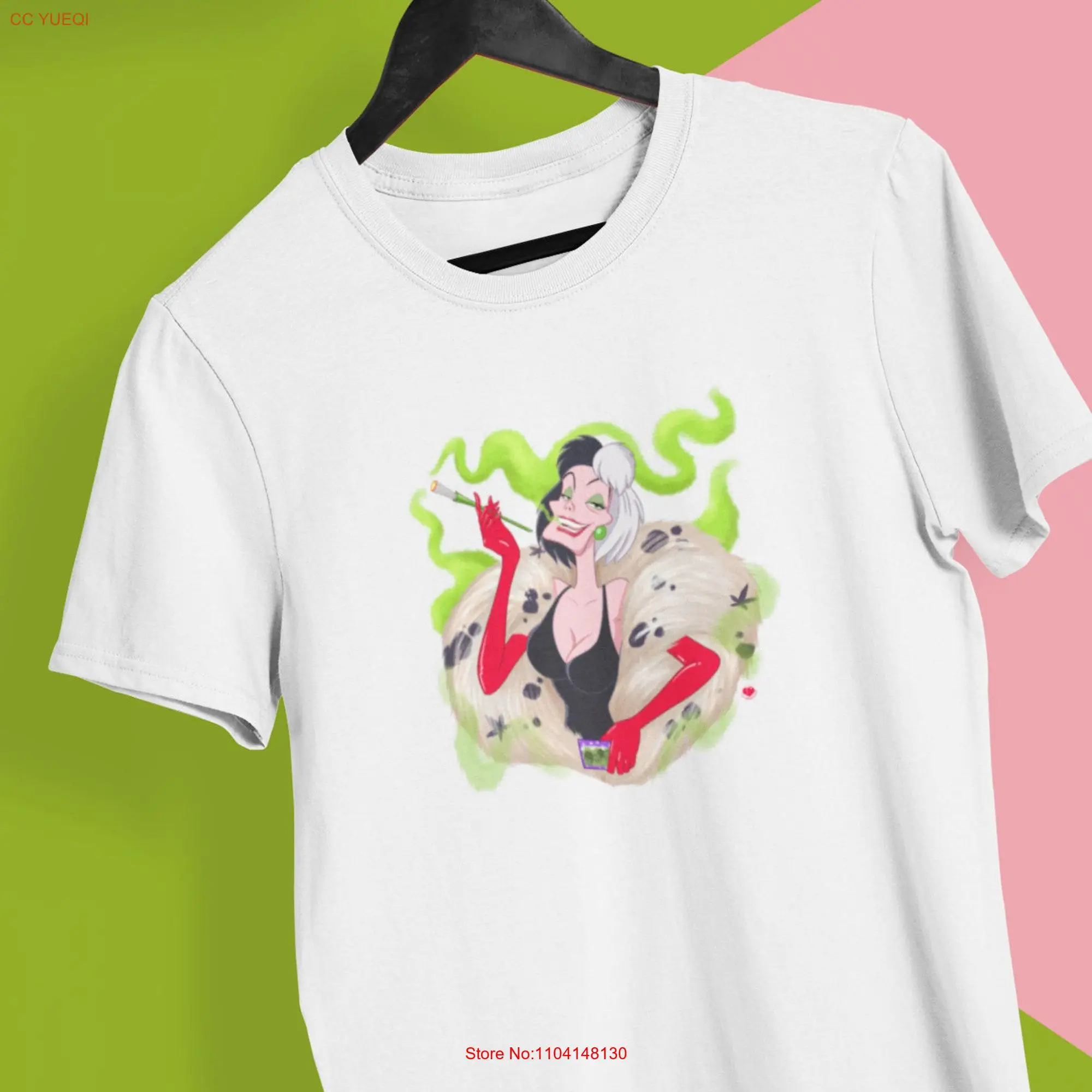 T shirt Cruella Villains Queer Artwork Parody Illustration LGBTQ Apparel 101 Dalmatians Villain Fun Clothes 18