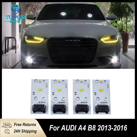Желтый Светодиодный Модуль Дневных Ходовых Огней (ДХО) Для Audi A4 B8 Angel Eye 2013-2016, Желтый Поворотный Модуль