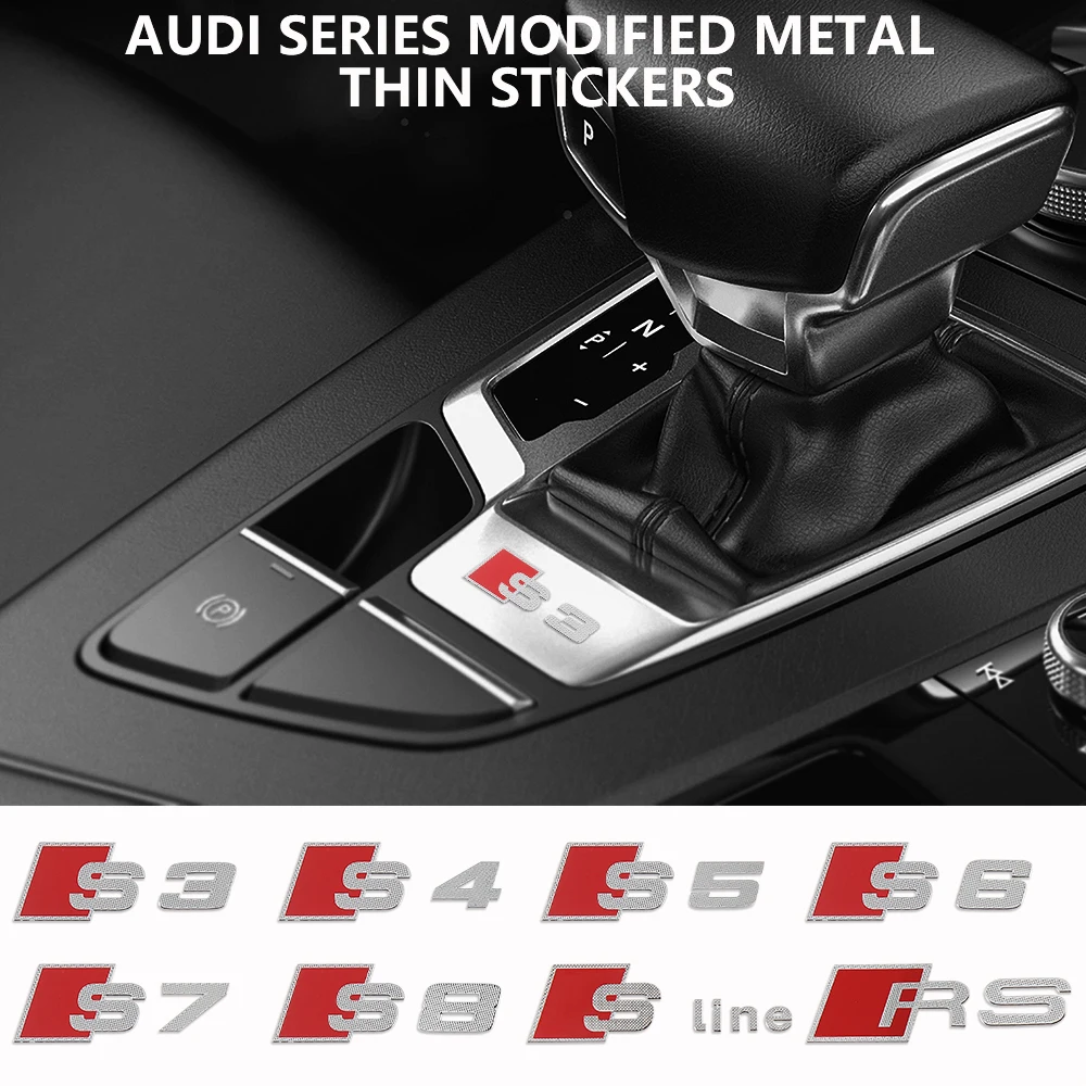 2/5/10 шт. для AUDI SLINE RS S3 S4 S5 S6 S7 S8 A3 A4 A5 A7 A8 Q3 Q5 3D металлические наклейки для украшения интерьера автомобиля, значки, автостайлинг 2/5/10 шт. для AUDI SLINE RS S3 S4 S5 S6 S7 S8 A3 A4 A5 A7 A8 Q3 Q5 3D металлические наклейки для украшения интерьера автомобиля, значки, автостайлинг