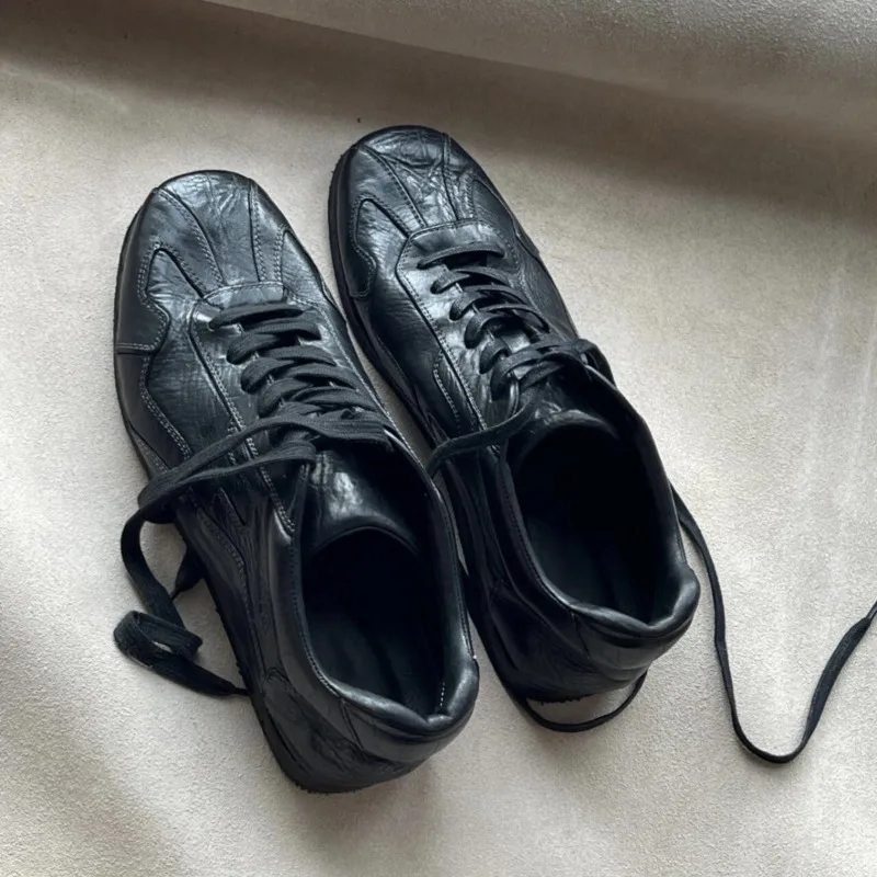 Retro Women's Shoes Handmade Luxury Genuine Leather Casual Shoes for Woman Exquisite Lace Sneakers Designer Shoes Zapatos Mujer