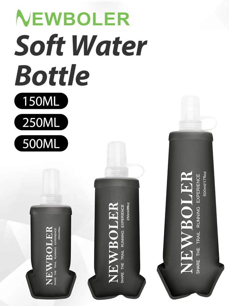 AliExpress 150/250/500ml Sport Water Bottle TPU Folding Soft Flask Drink Portable Water Bottle Running Hiking Bicycle Fitness Water Bag