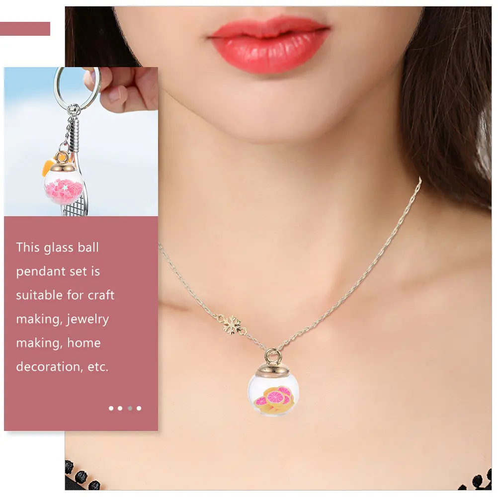 

30Pcs Glass Ball Charms Colorful Five Star Pendants for DIY Jewelry Earrings Necklaces Bracelets Hanging Craft Decoration Set