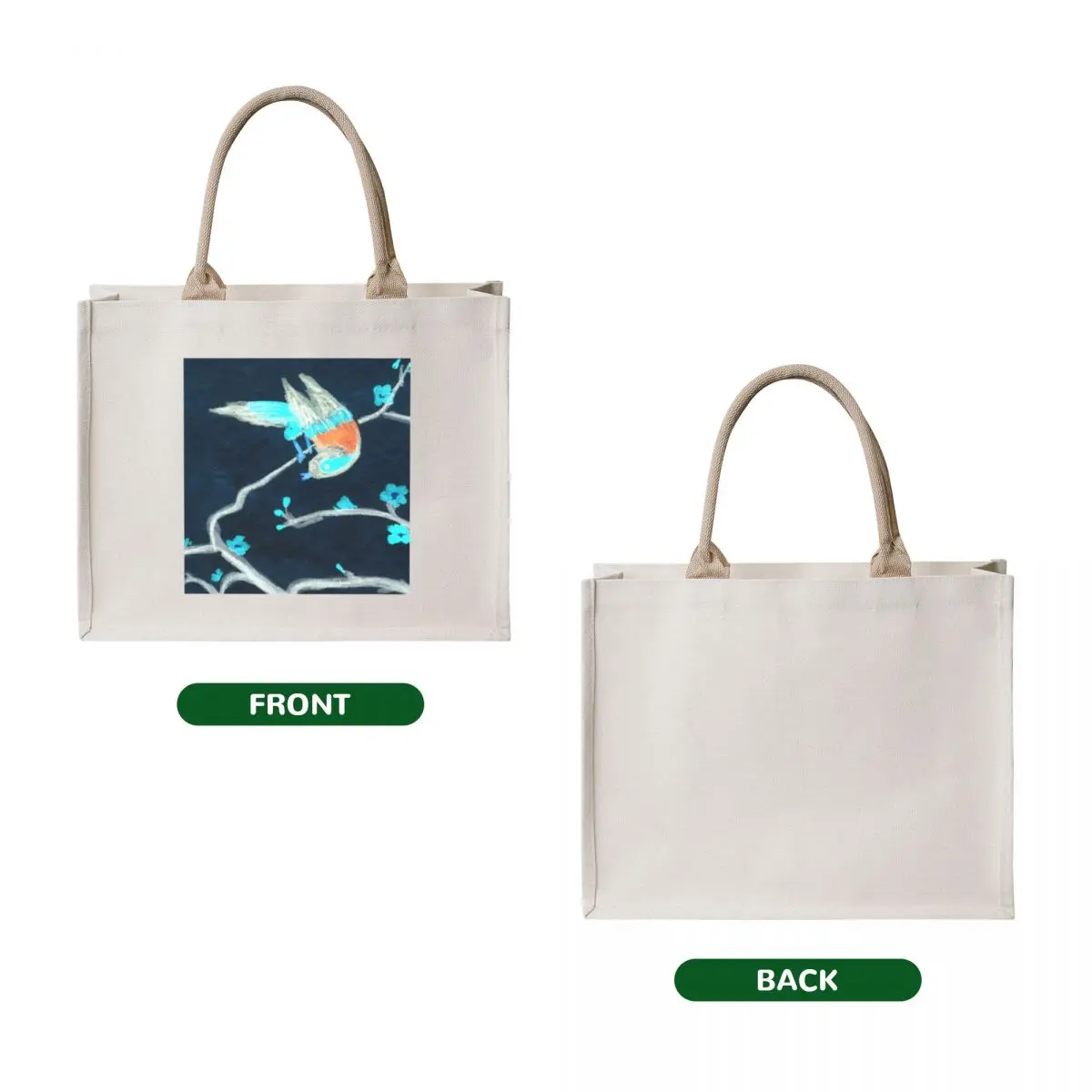 BLUE SAKURA Tote Bag Reusable bags Handbags shopping trolley bag