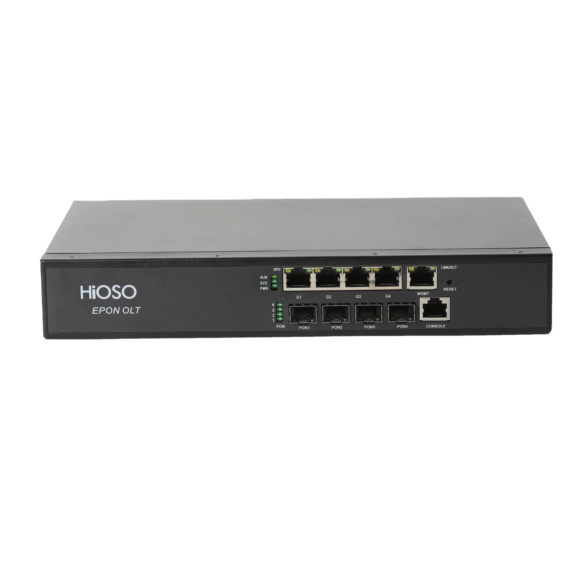 HiOSO HA7004T Without PON Modules  4PON EPON OLT Fiber Optic Equipment FTTx Solutions 4 Ports Mini OLT WEB SNMP CLI Compatible