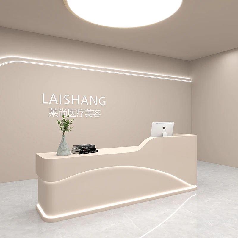 

Design Modern Reception Desks Organizers Company Luxury Bar Hotel Shop Reception Desks Beauty Mostrador Commercial Furniture