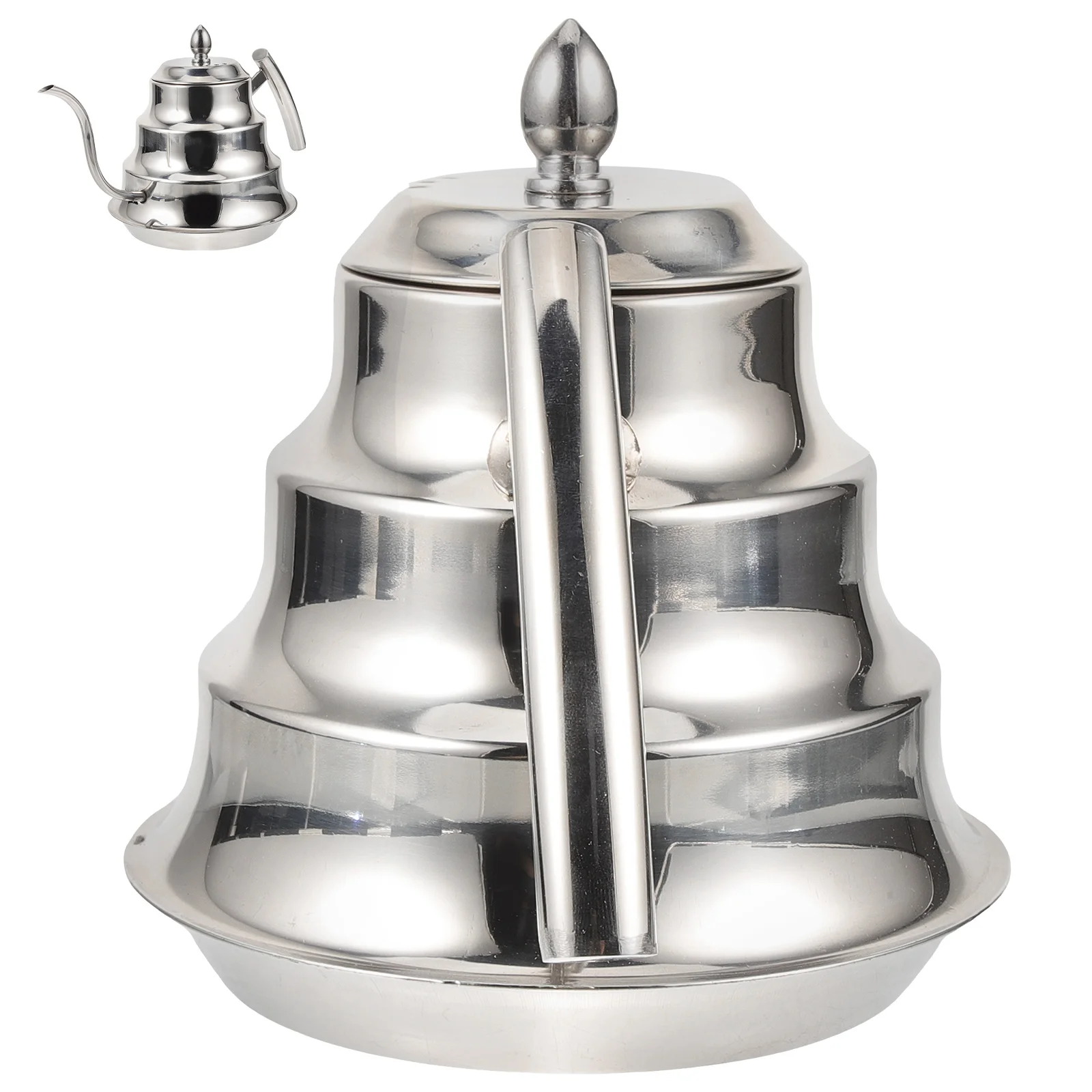 

Stainless Steel Teapot Kettle 1.2L Silver with Tea Strainer for Restaurant Cafe Hotel Hot Water Kettle Stovetop Farmhouse Coffee