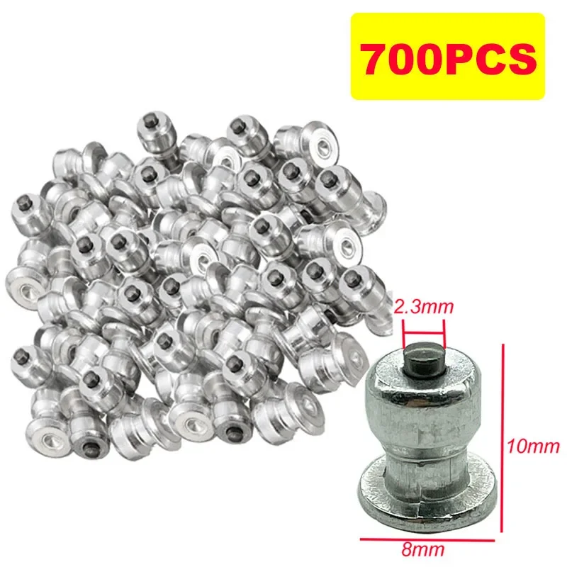 700Pcs 8x10mm Winter Wheel Lugs Car Tires Studs Screw Snow Spikes Wheel Tyre Snow Chains Studs For Shoes ATV Car Motorcycle Tire