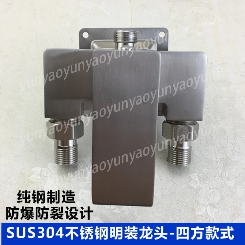 304 Stainless Steel Shower Mixer Valve Surface Mount Corrosion Resistant Fit Solar Water Heater Practical Bathroom Water