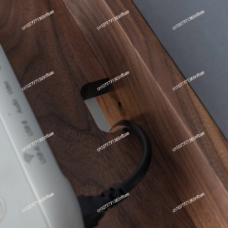 Solid Black Walnut Projector Wall Mount - Speaker Router Storage Shelf