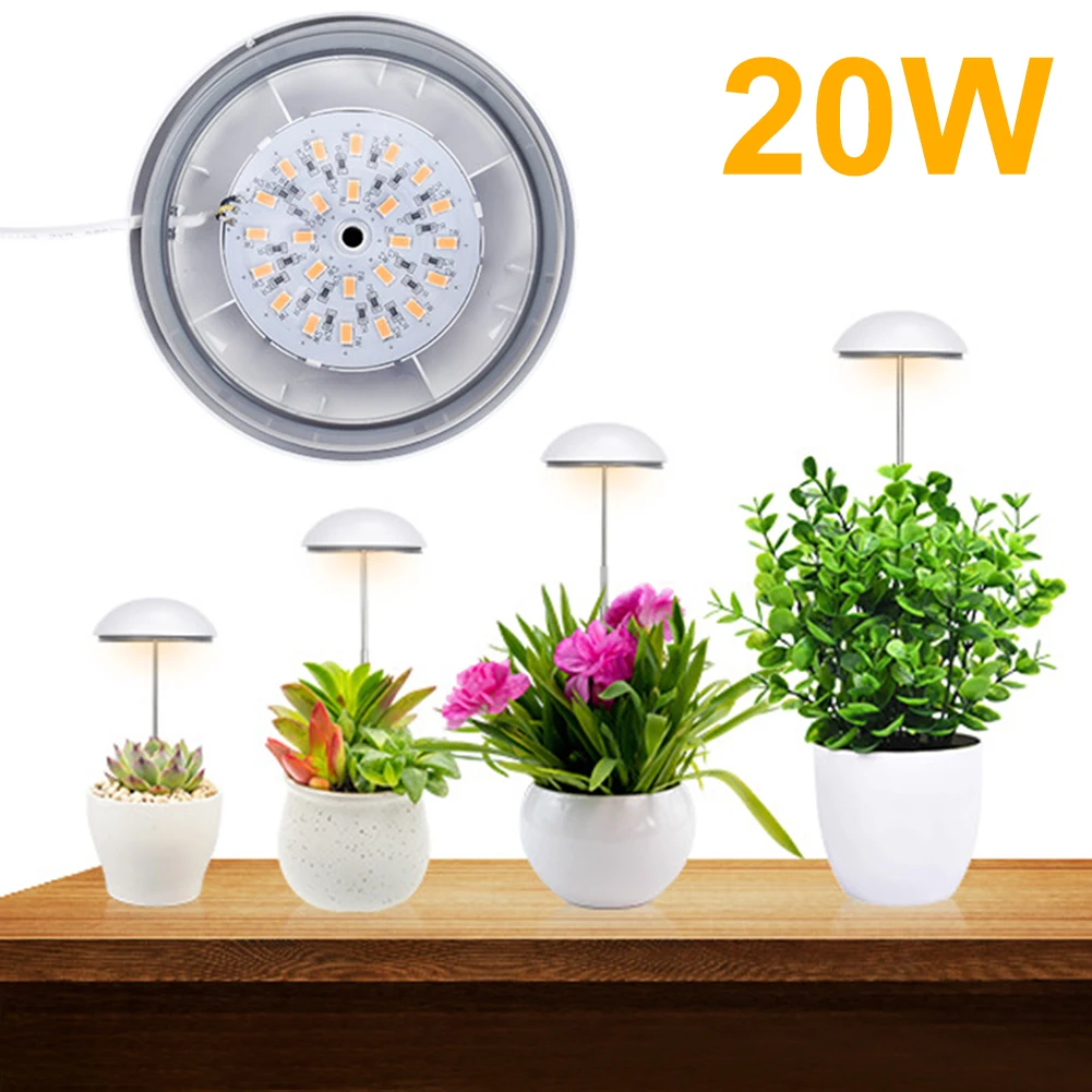 

Full Spectrum Grow Lights with Auto On/Off Timer Plant Growing Lamp Height Adjustable Plant Grow LED Light for Indoor Plants
