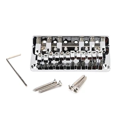 6 String Electric Guitar Hardtail Bridge Roller Saddle Bridge Tailpiece Electric Guitar Replacement Parts Easy to Use 24BD