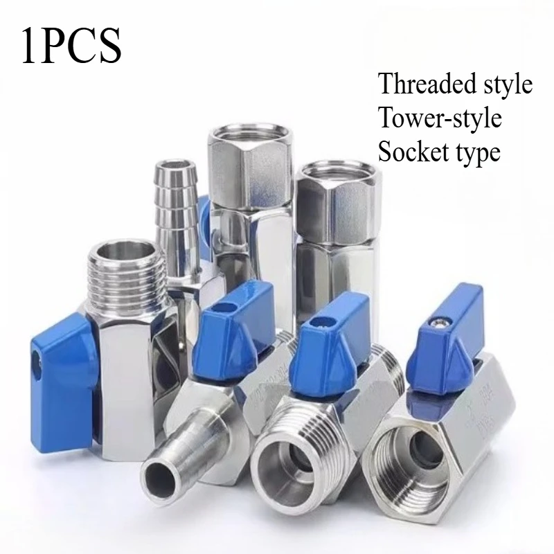 

1PCSPneumatic Switch Small Ball Valve Stainless Steel Inline Actuated Control Shut Off Valve for Pneumatic Actuator Types Parts