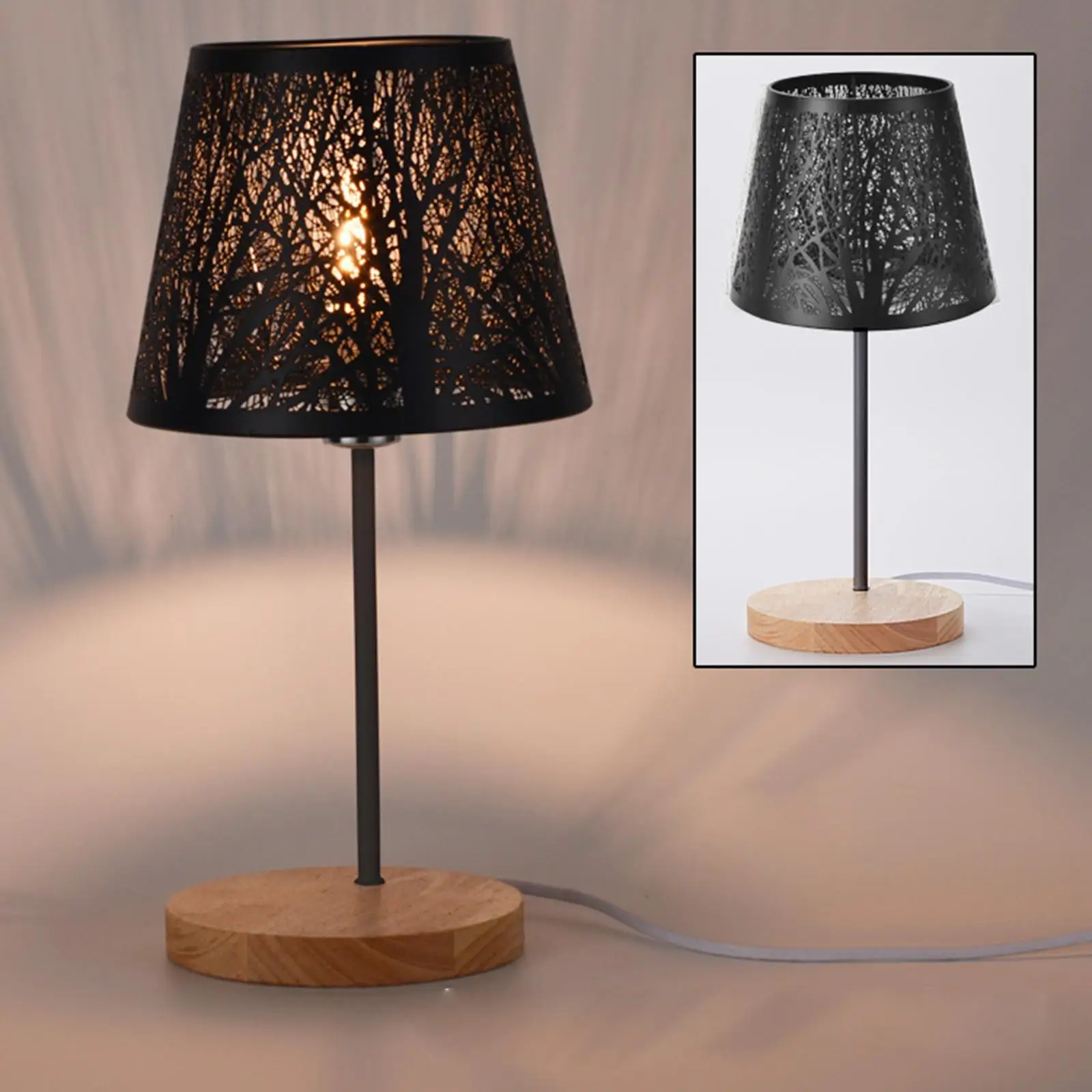 Lampshade Featuring Tree Motif for Floor Light and Office Use