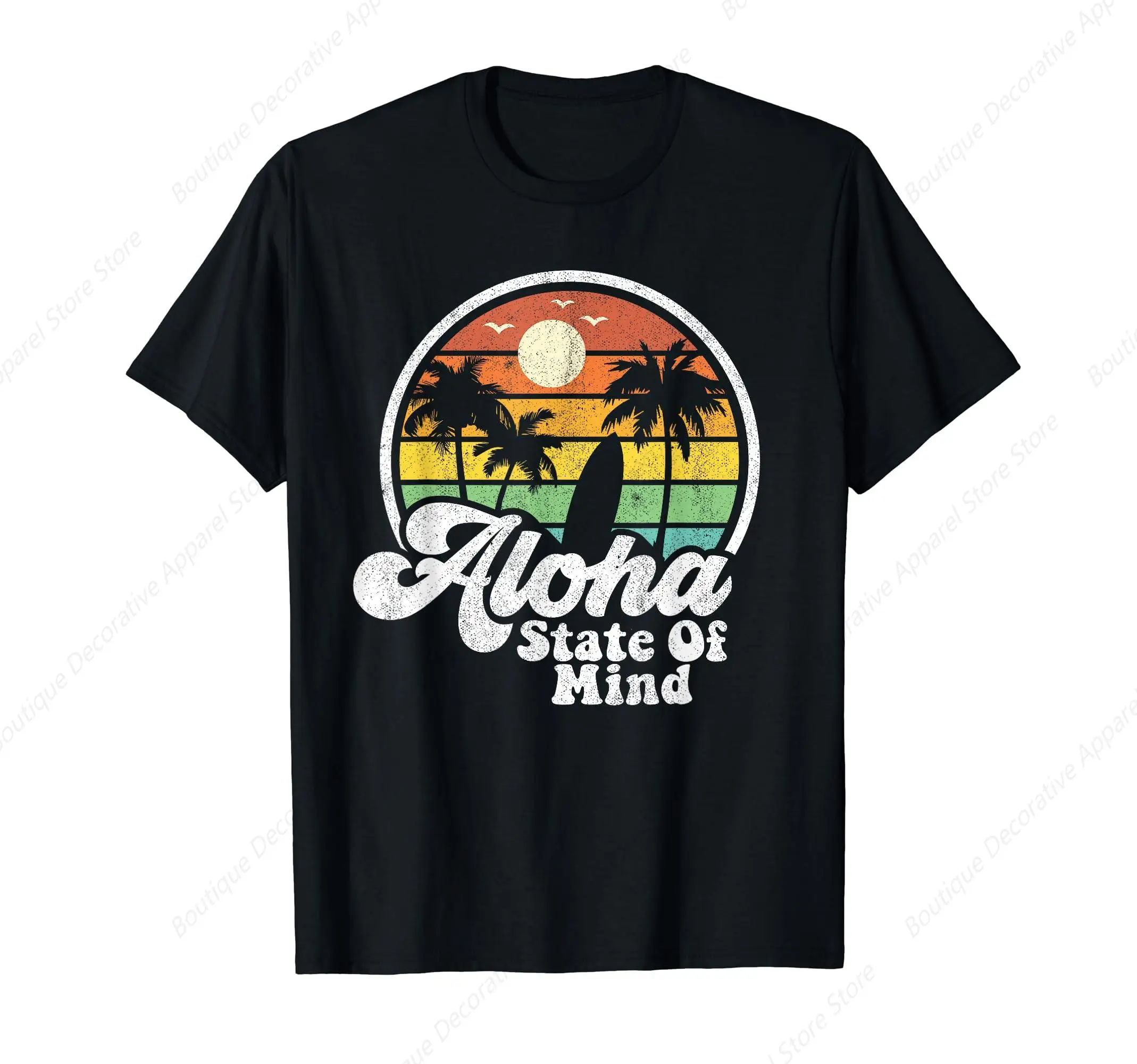 

Vintage Hawaii Aloha State Hawaiian Beach Surfing Surf Gift T-Shirt