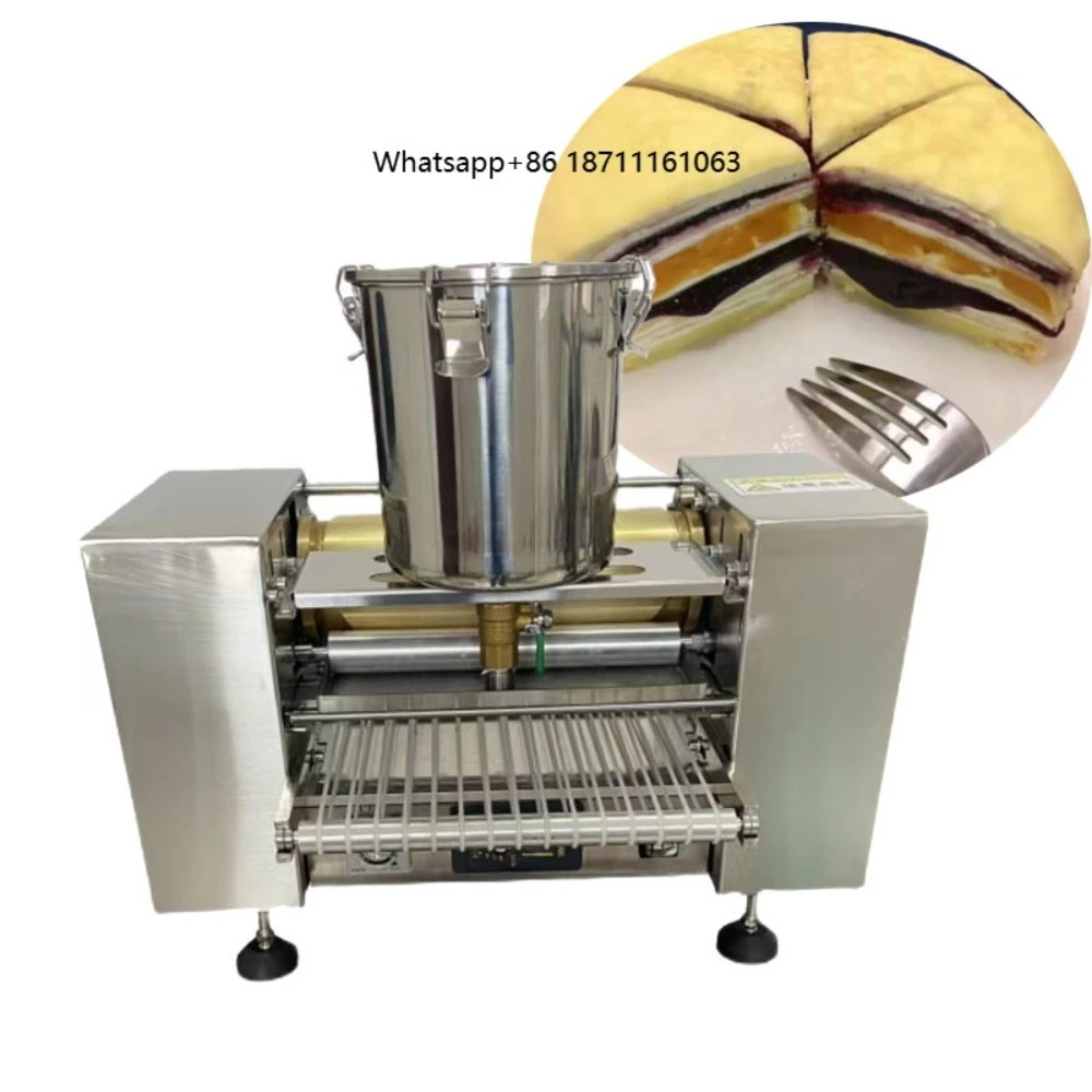 Commercial Mini Cake Machine Maker mango Durian Pancake Automatic Thousands Layer Crepe Birthday Cake Making Machine