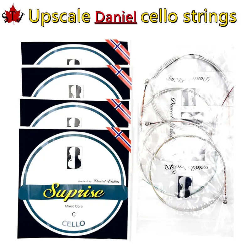 1 set Upscale 4/4 Daniel Cello Strings Double core composite string, A-D-G-C