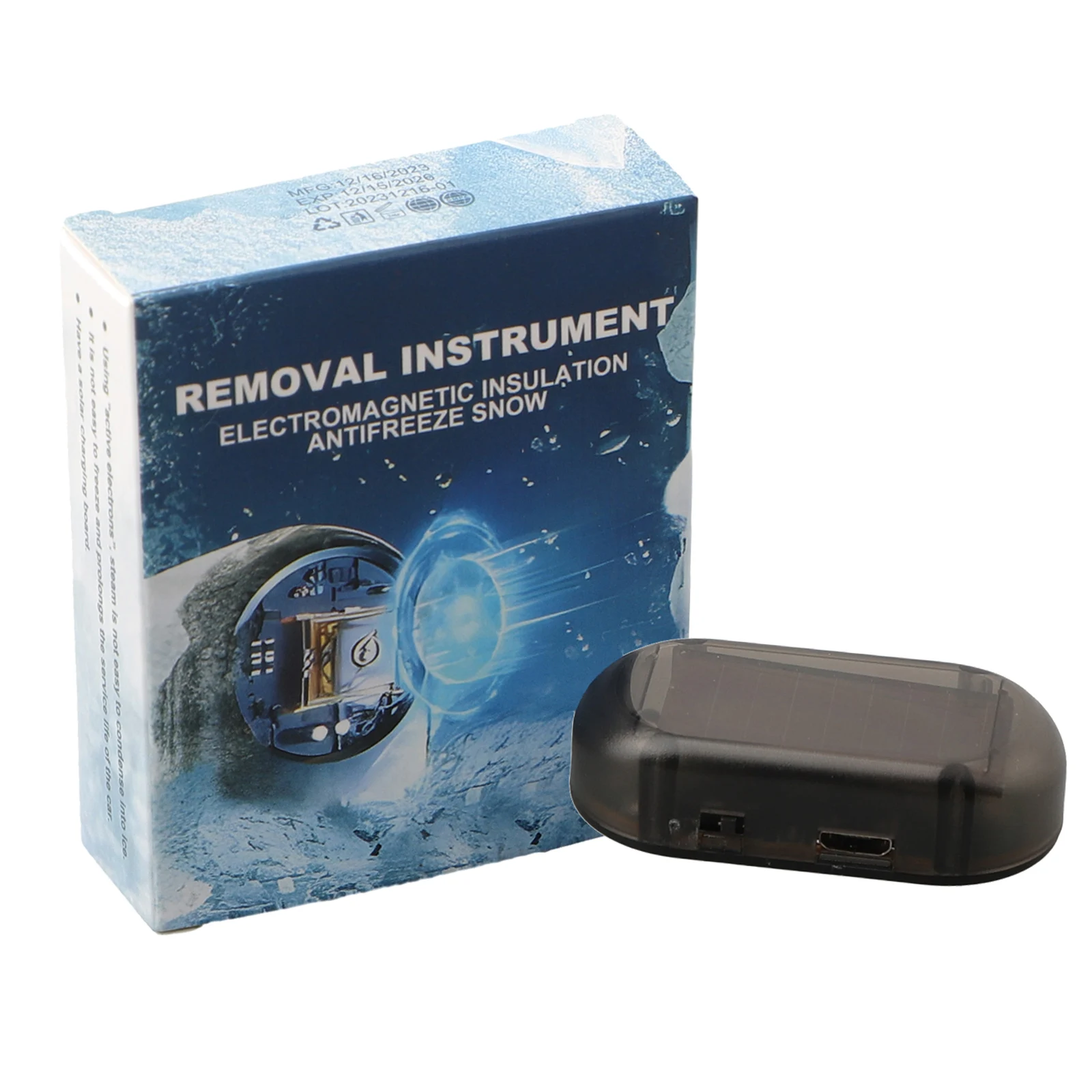 Dispositif antigel de type électromagnétique, dispositif anti-glace interabolique, pare-brise anti-glace, dégivrage au micro-ondes