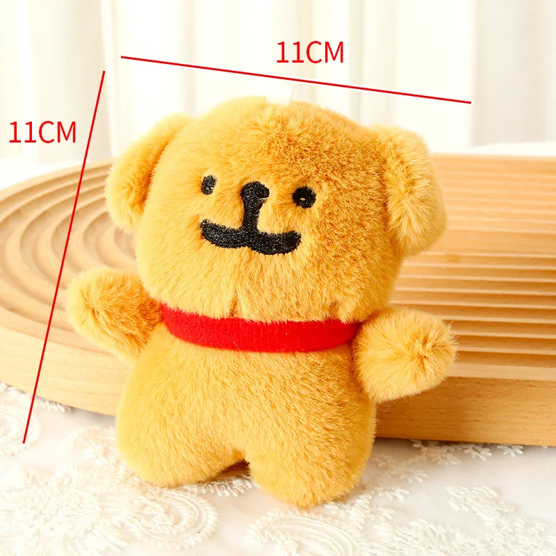 Heart Dog Keychain Plush Toy Cute Stuffed Animal Puppy Keyring Doll Backpack Charm Pendant Gift Car Purse Accessories