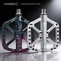 Pedales de bicicleta KRSEC CNC con 3 rodamientos, pedales ultraligeros para bicicleta de montaña BMX MTB, piezas antideslizantes de aleación de aluminio para bicicleta de montaña