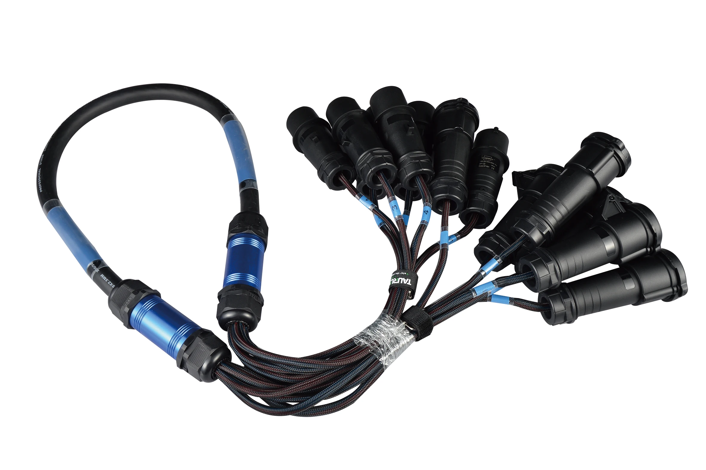 Canghe Customized Breakout Cable 6 Way  to Edison/CEE Connector/Powercon Split Cable